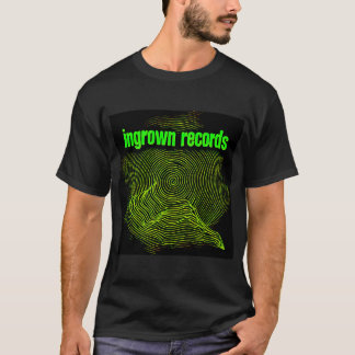 Ingrown Records Green Woodcut Logo  T-Shirt