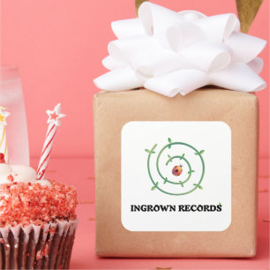 Ingrown Records Ladybug Sticker White