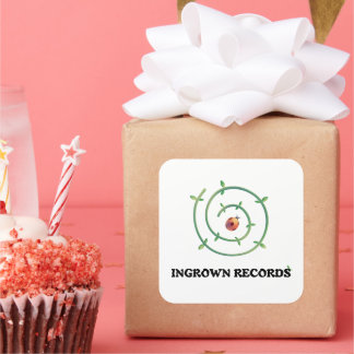 Ingrown Records Ladybug Sticker White