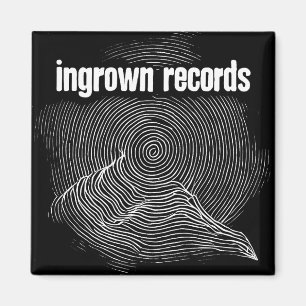 Ingrown Records Woodcut Small Magnet