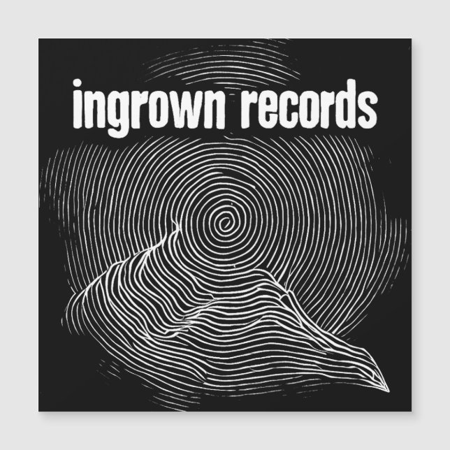 Ingrown Woodcut Magnet (Front)