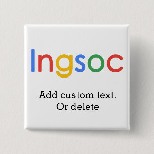 Ingsoc Orwell 1984 Google Watching You 15 Cm Square Badge