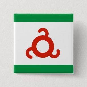 Ingushetia Flag 15 Cm Square Badge