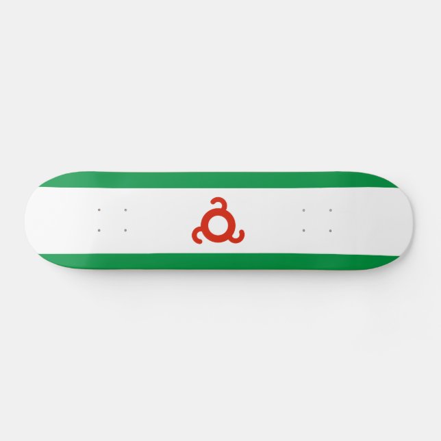 Ingushetia Flag Skateboard (Horz)
