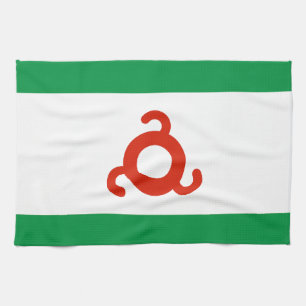 Ingushetia Flag Tea Towel