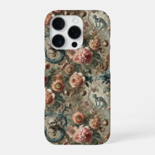 Inhabitable Doom – Gothic Victorian Floral Design iPhone 16 Pro Case