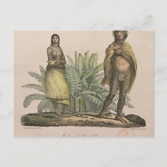 Inhabitants of Easter Island Postcard (Front)