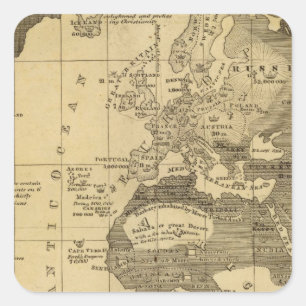 Inhabited World Square Sticker