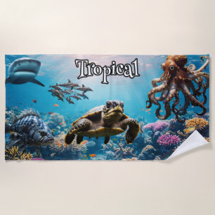Inhabiting The Tropics Beach Towel