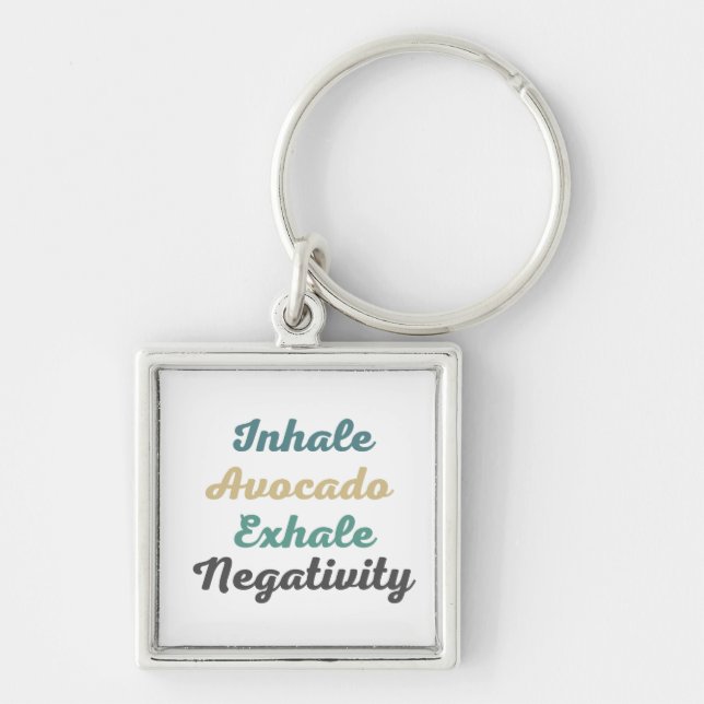 Inhale Avocado Exhale Negativity Keychains (Front)