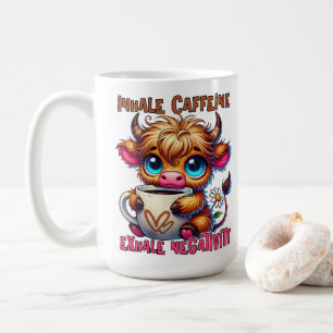 Inhale Caffeine Exhale Negativity  Coffee Mug