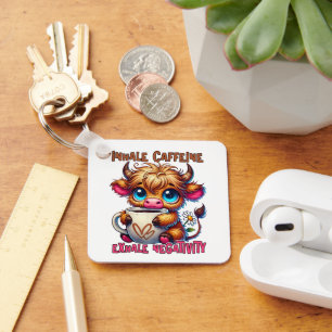 Inhale Caffeine Exhale Negativity Key Ring