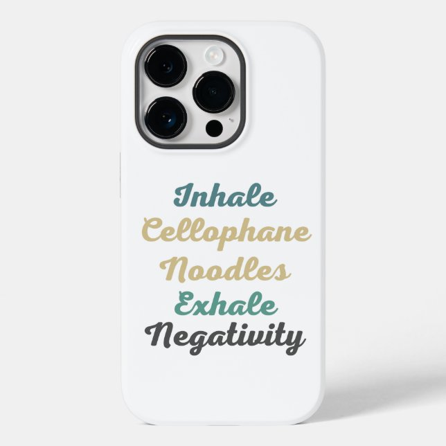 Inhale Cellophane Noodles Exhale Negativity Case-Mate iPhone Case (Back)