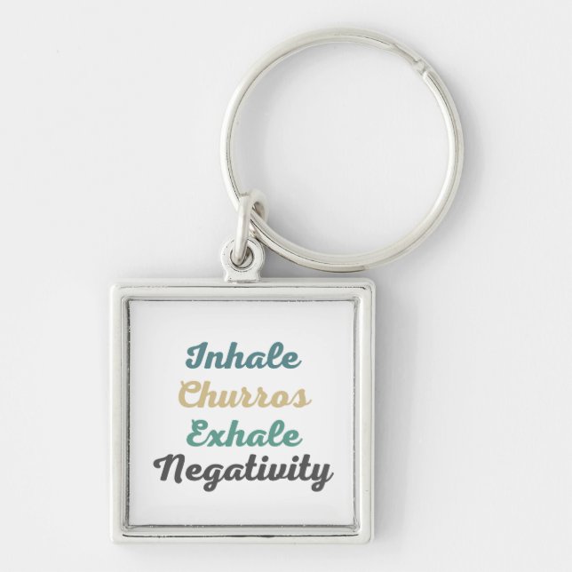 Inhale Churros Exhale Negativity Keychains (Front)