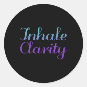 Inhale Clarity Purple Suicide Prevention Awareness Classic Round Sticker