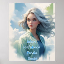 Inhale Confidence, Exhale Doubt Wall Art