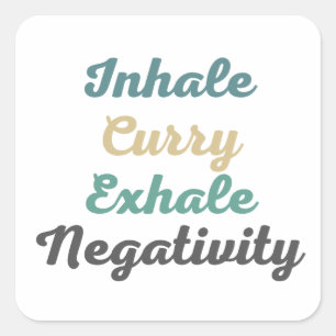 Inhale Curry Exhale Negativity Stickers