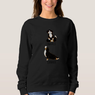 Inhale Exhale Bernedoodle Doodle Dog Yoga Sweatshirt
