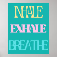 Inhale, Exhale, Breathe Retro Typography