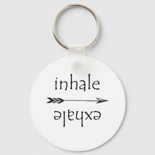 Inhale Exhale Breathe Yoga Meditation Key Ring