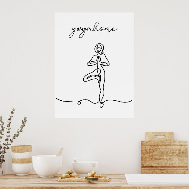 Inhale Exhale Breathing modern yoga studio Poster (Kitchen)