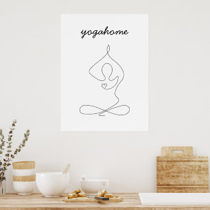 Inhale Exhale Breathing modern yoga studio Poster