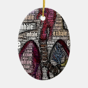 Inhale exhale ceramic tree decoration
