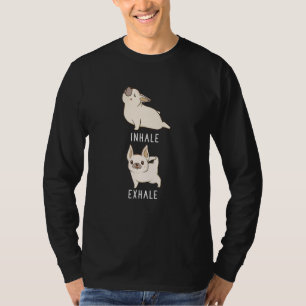 Inhale Exhale French Bulldog Frenchie Dog Yoga T-Shirt