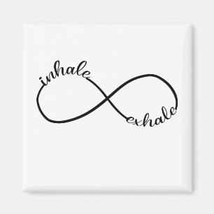 Inhale Exhale Infinity Sign Symbol T-Shirt Yogi Magnet