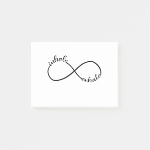 Inhale Exhale Infinity Sign Symbol T-Shirt Yogi Post-it Notes