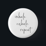 Inhale Exhale Meditation Calm Breathe Minimalist 3 Cm Round Badge<br><div class="desc">Bring calm and balance with this Inhale Exhale Meditation Calm Breathe Minimalist Art Button Pin</div>