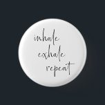 Inhale Exhale Meditation Calm Breathe Minimalist 3 Cm Round Badge<br><div class="desc">Bring calm and balance with this Inhale Exhale Meditation Calm Breathe Minimalist Art Button Pin</div>