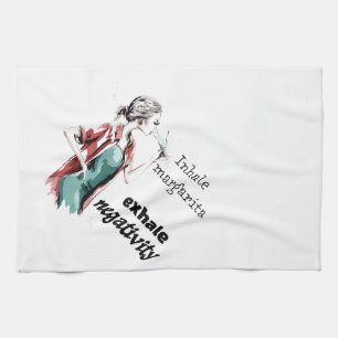 Inhale, Exhale Negativity Tea Towel