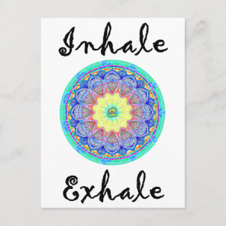 inhale exhale postcard