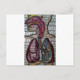 Inhale exhale postcard