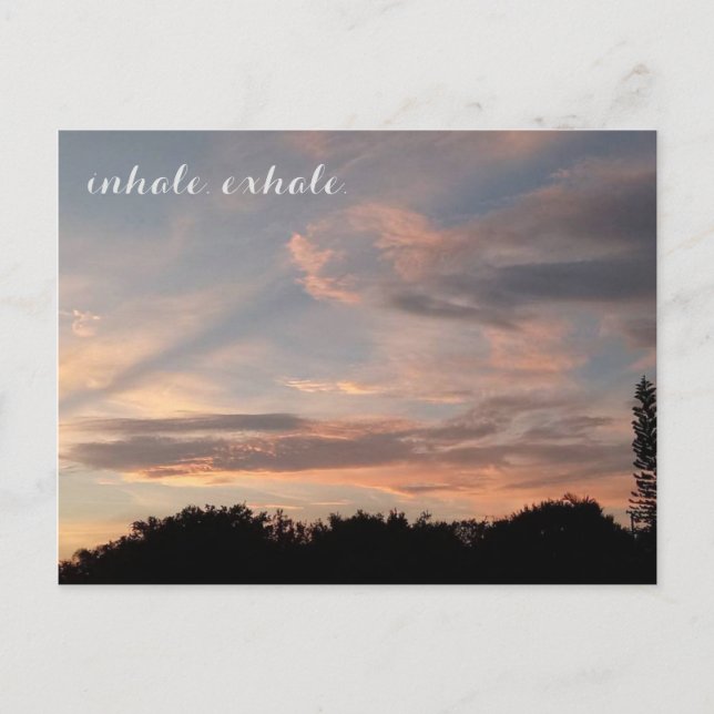 Inhale exhale postcard (Front)