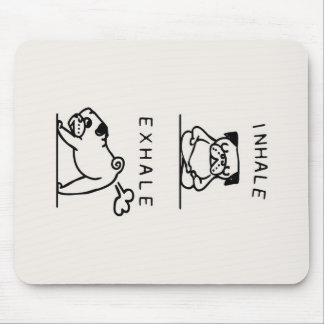 Inhale Exhale Pug Blanket Mouse Mat