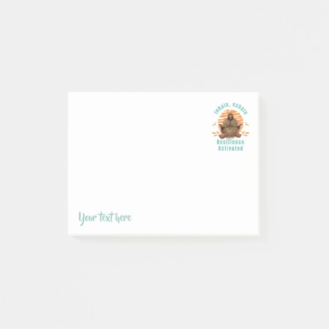 Inhale, Exhale Resilience Activated Bigfoot  Post-it Notes (Front)
