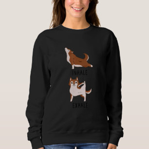 Inhale Exhale Siberian Husky Copper Huskies Dog Y Sweatshirt