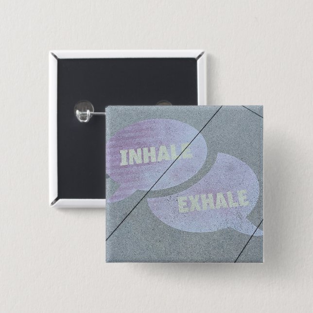 Inhale-Exhale Street Art Pin (Front & Back)