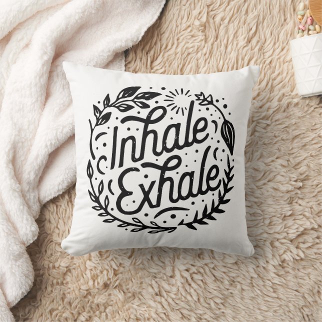 Inhale exhale take a deep breath cushion (Blanket)