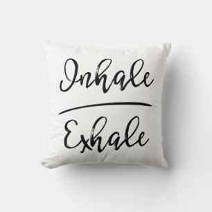 Inhale Exhale Typography Cushion