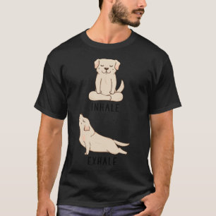 Inhale Exhale Yellow Labrador Retriever Yoga T-Shirt