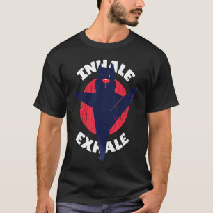 Inhale exhale yoga cat T-Shirt