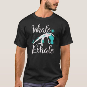 Inhale Exhale Yoga Meditation Fitness Exercise Med T-Shirt