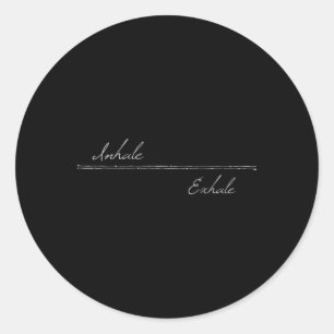 Inhale Exhale Yoga Tee  Classic Round Sticker