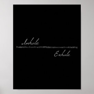 Inhale Exhale Yoga Tee Poster