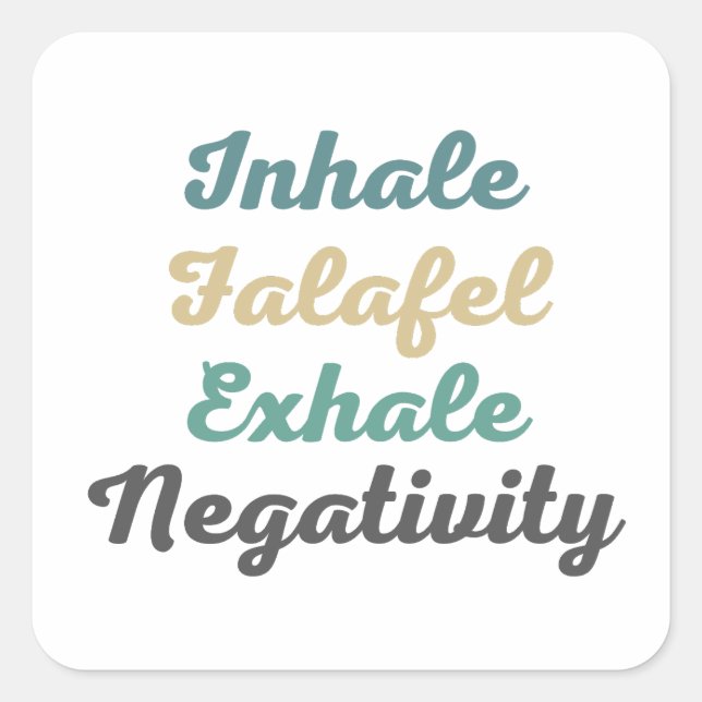 Inhale Falafel Exhale Negativity Stickers (Front)