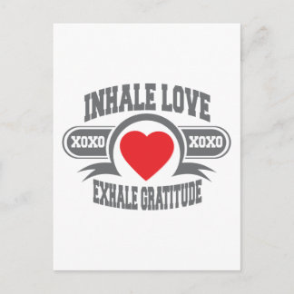 Inhale Love, Exhale Gratitude Postcard