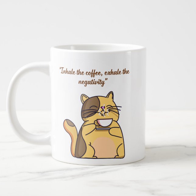 Inhale the Coffee Mug  (Left)